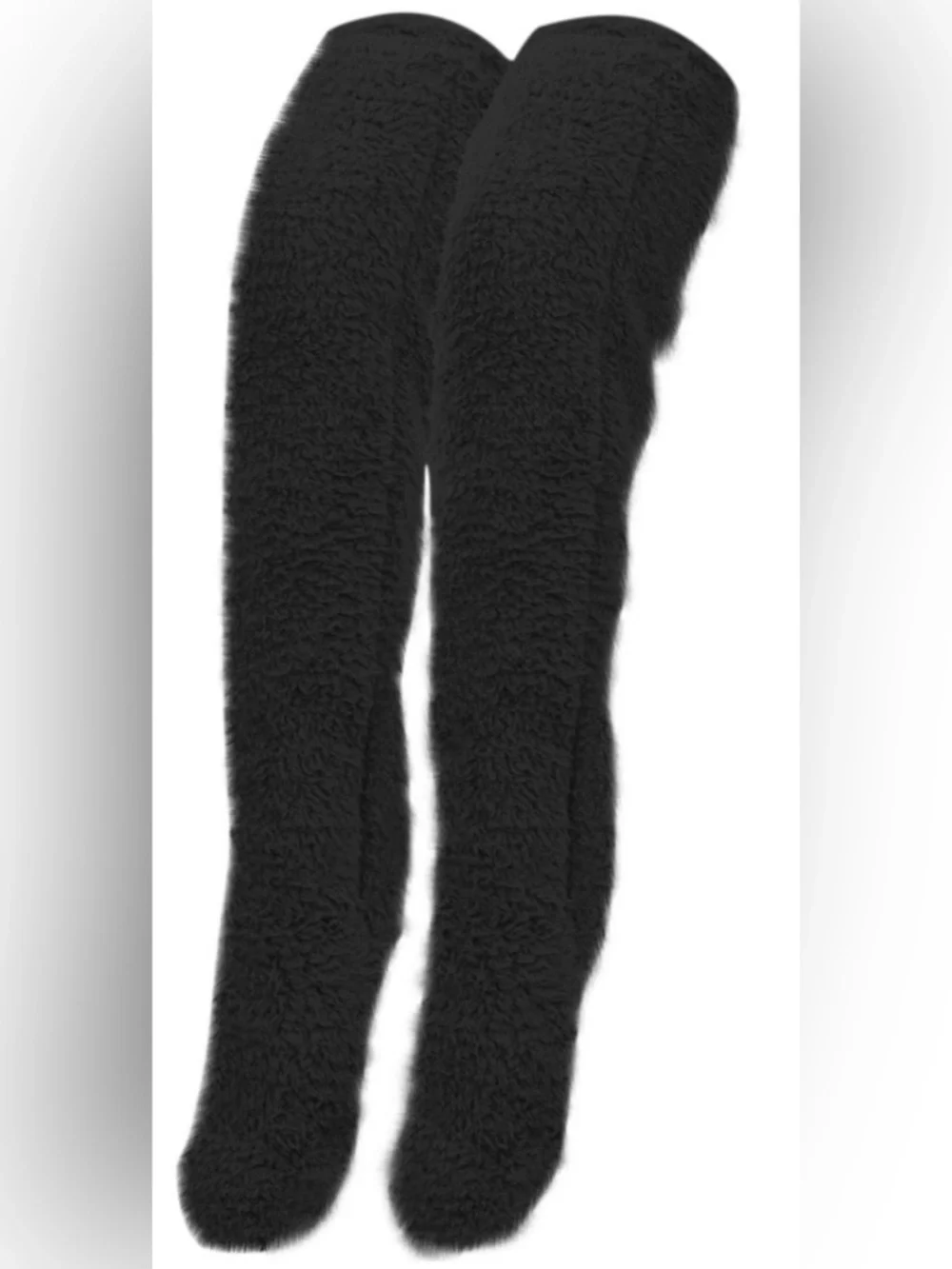 BRAND NEW Cozy Over-the-Knee Sherpa Socks - Black